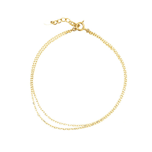 小豆チェーン2連ブレスレット アジャスター付き | baz024baz024