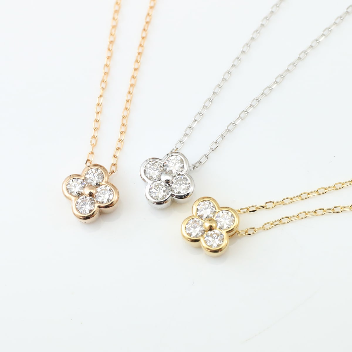 ネックレスダイヤモンドH&Cハートアンドキューピッド金属アレルギー | co-9