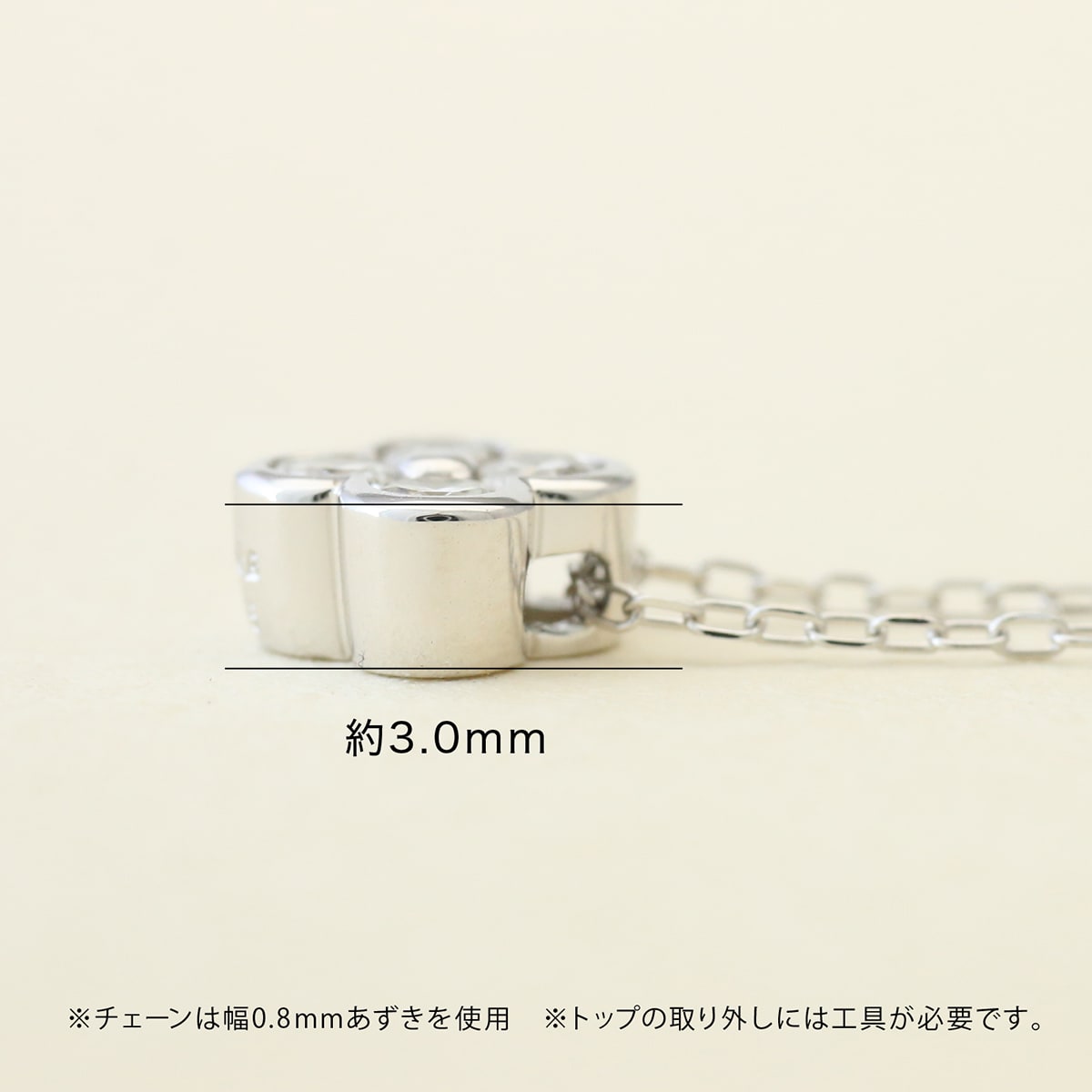 ネックレスダイヤモンドH&Cハートアンドキューピッド金属アレルギー | co-9