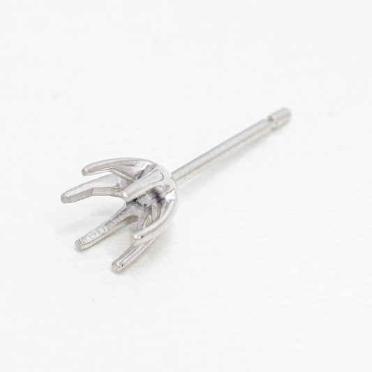 【空枠】3.7mm丸 0.20ct x 2ピース スタッドピアス | wkcop-3