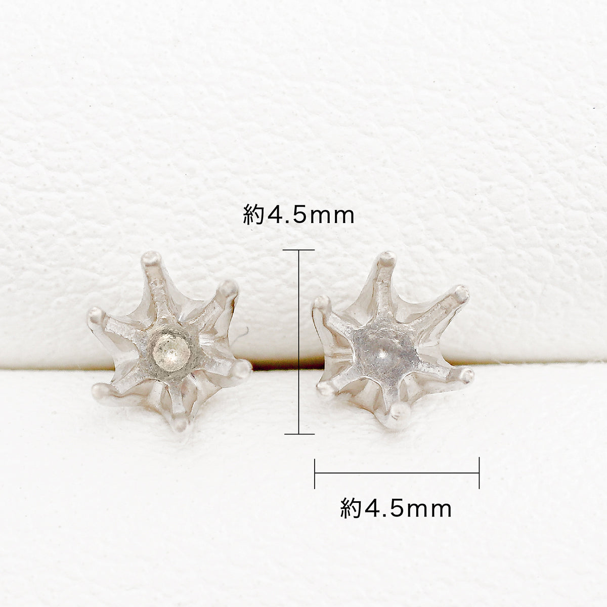 【空枠】3.7mm丸 0.20ct x 2ピース スタッドピアス | wkcop-3