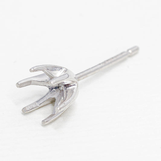 【空枠】4.3mm丸 0.30ct x 2ピース スタッドピアス | wkcop-4