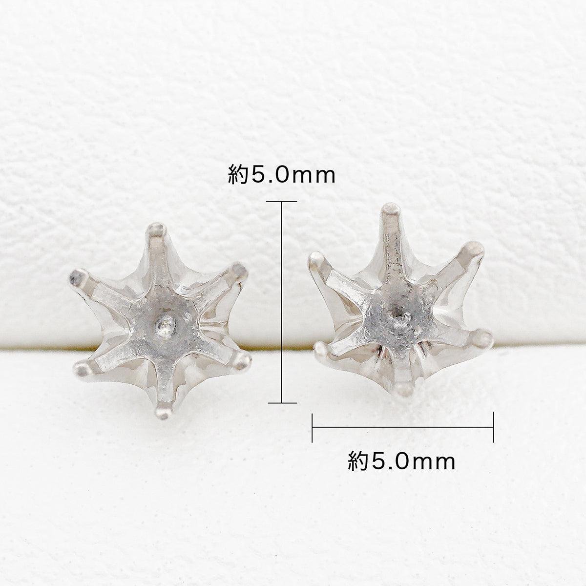 【空枠】4.3mm丸 0.30ct x 2ピース スタッドピアス | wkcop-4