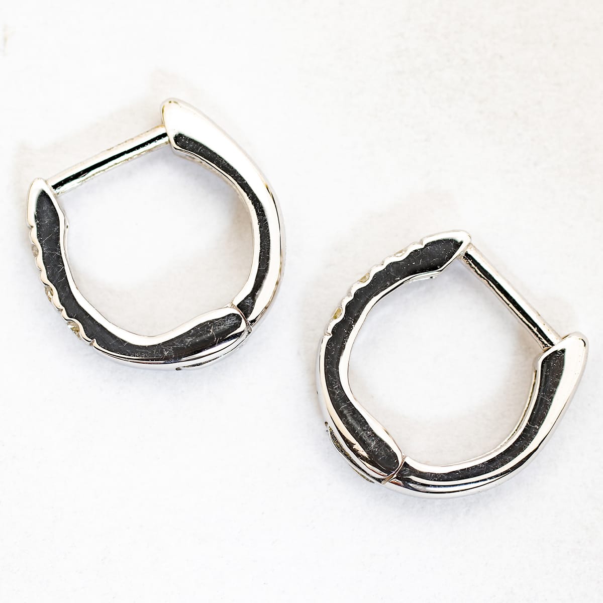 天然ダイヤモンドフープピアス(中折れ式) | cop-5