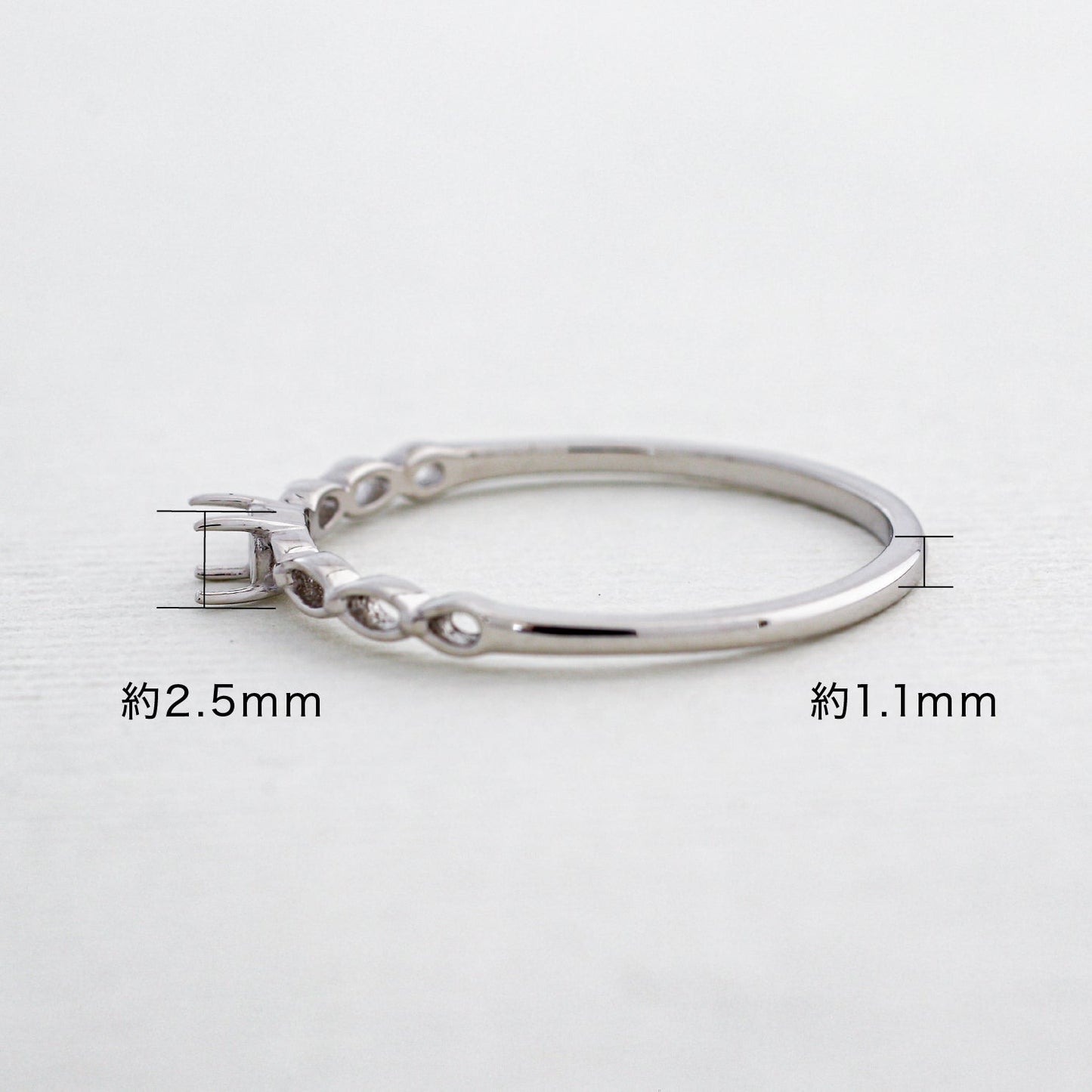 【空枠】2.5mm丸 0.07ct リング | wkcor-74