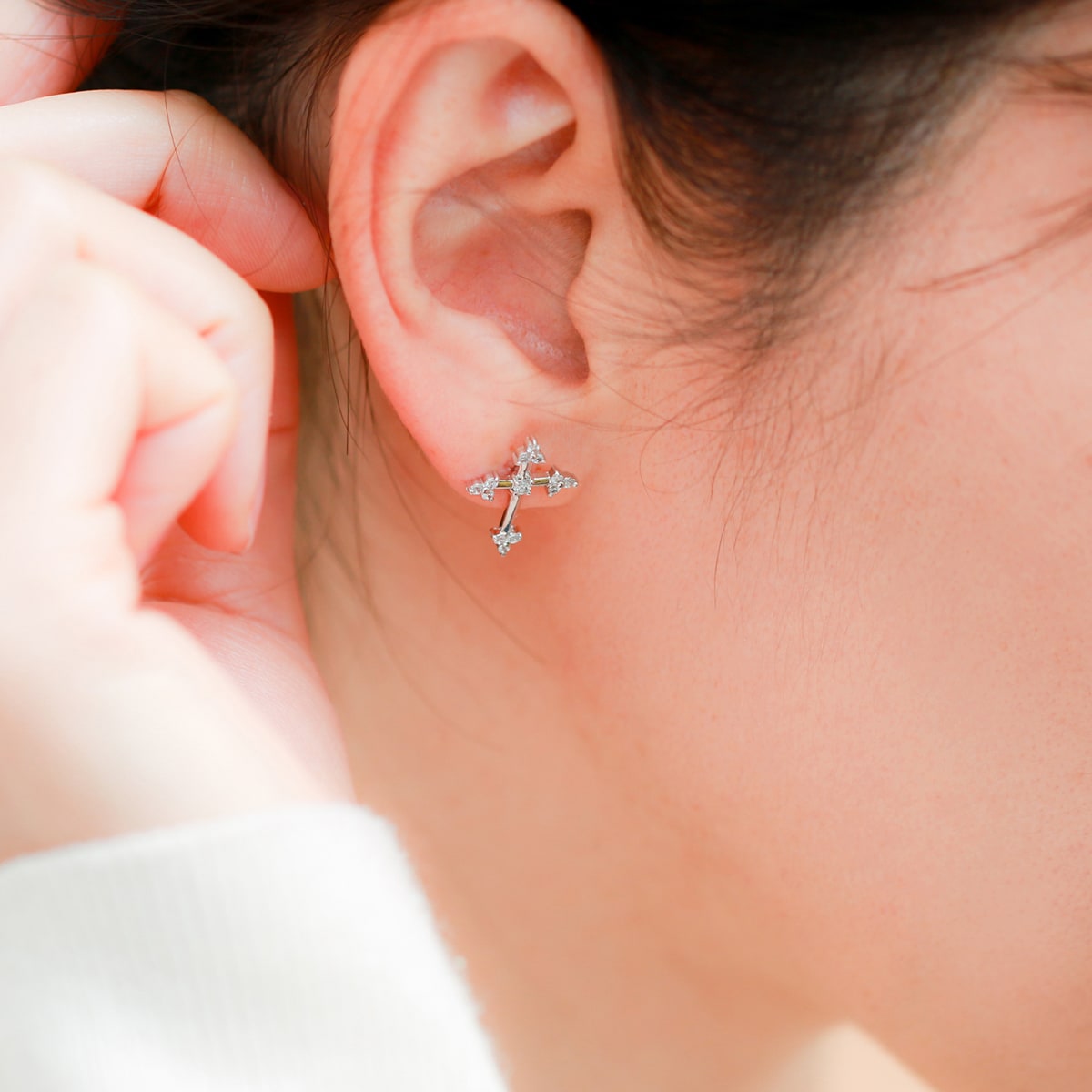 天然ダイヤモンドピアス | cp1259
