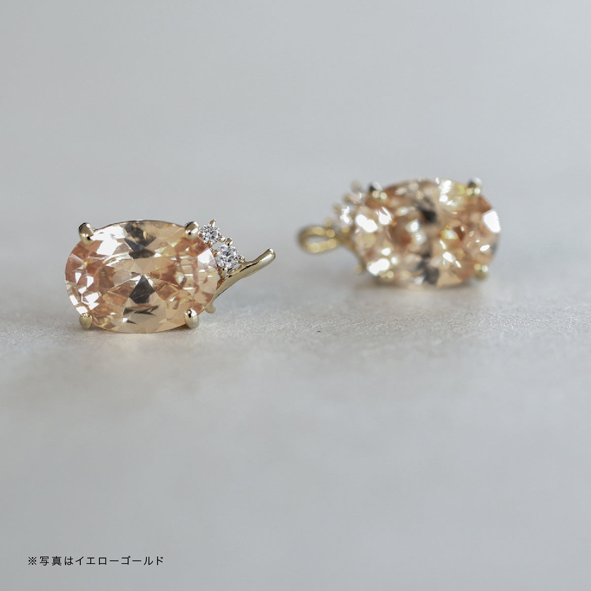 選べるカラーストーン天然ダイヤモンドピアス | cp2818