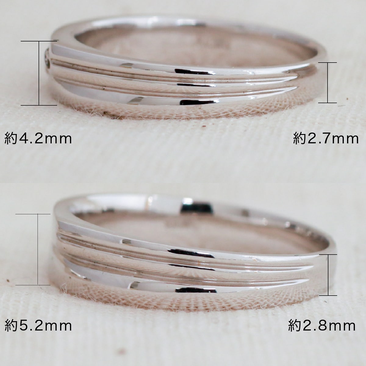 ペアリング 結婚指輪 ダイヤモンド 2本セット | dr3677dr3642
