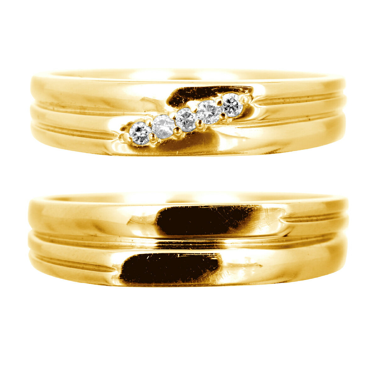 ペアリング 結婚指輪 ダイヤモンド 2本セット | dr3677dr3642