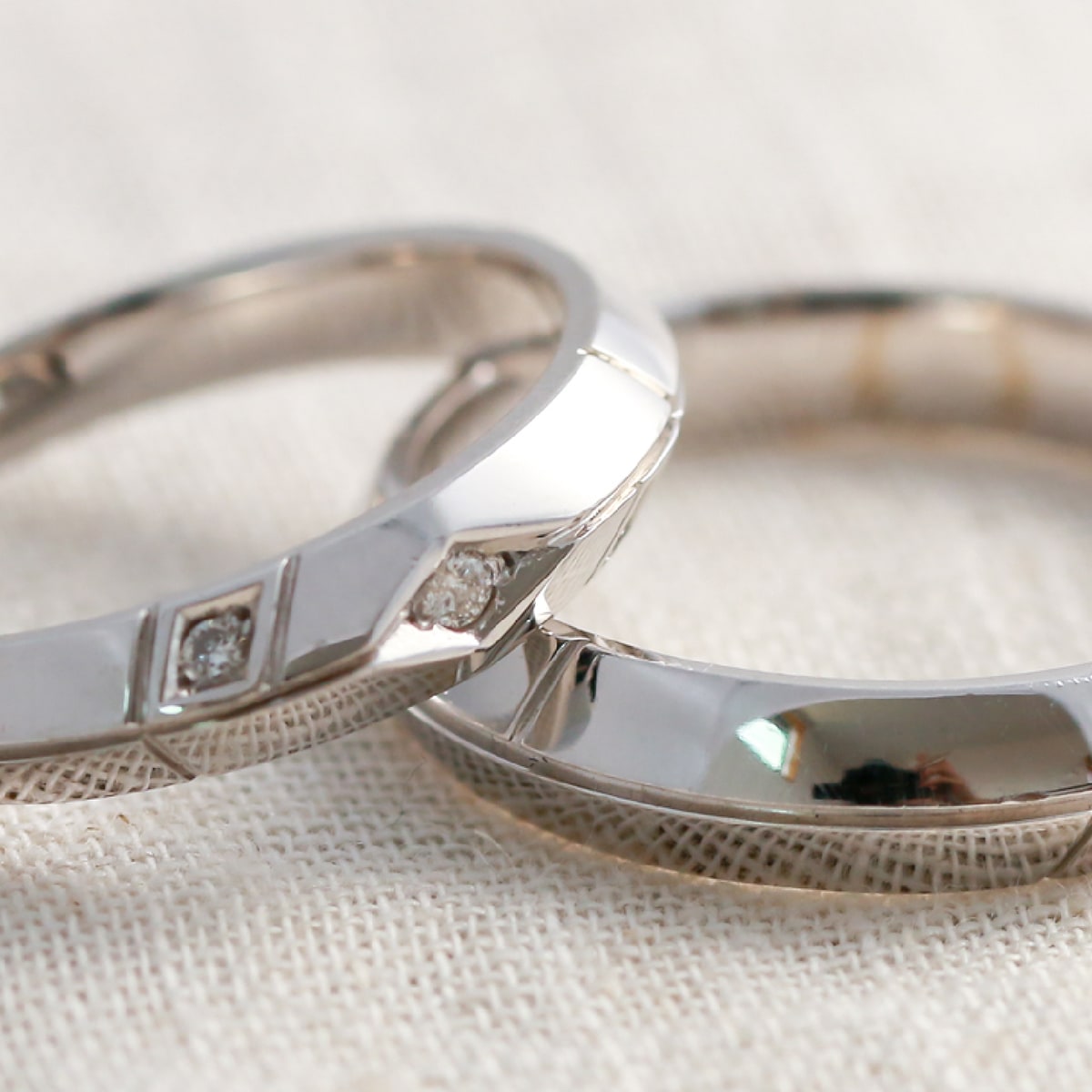 ペアリング 結婚指輪 ダイヤモンド 2本セット | dr3686dr3634