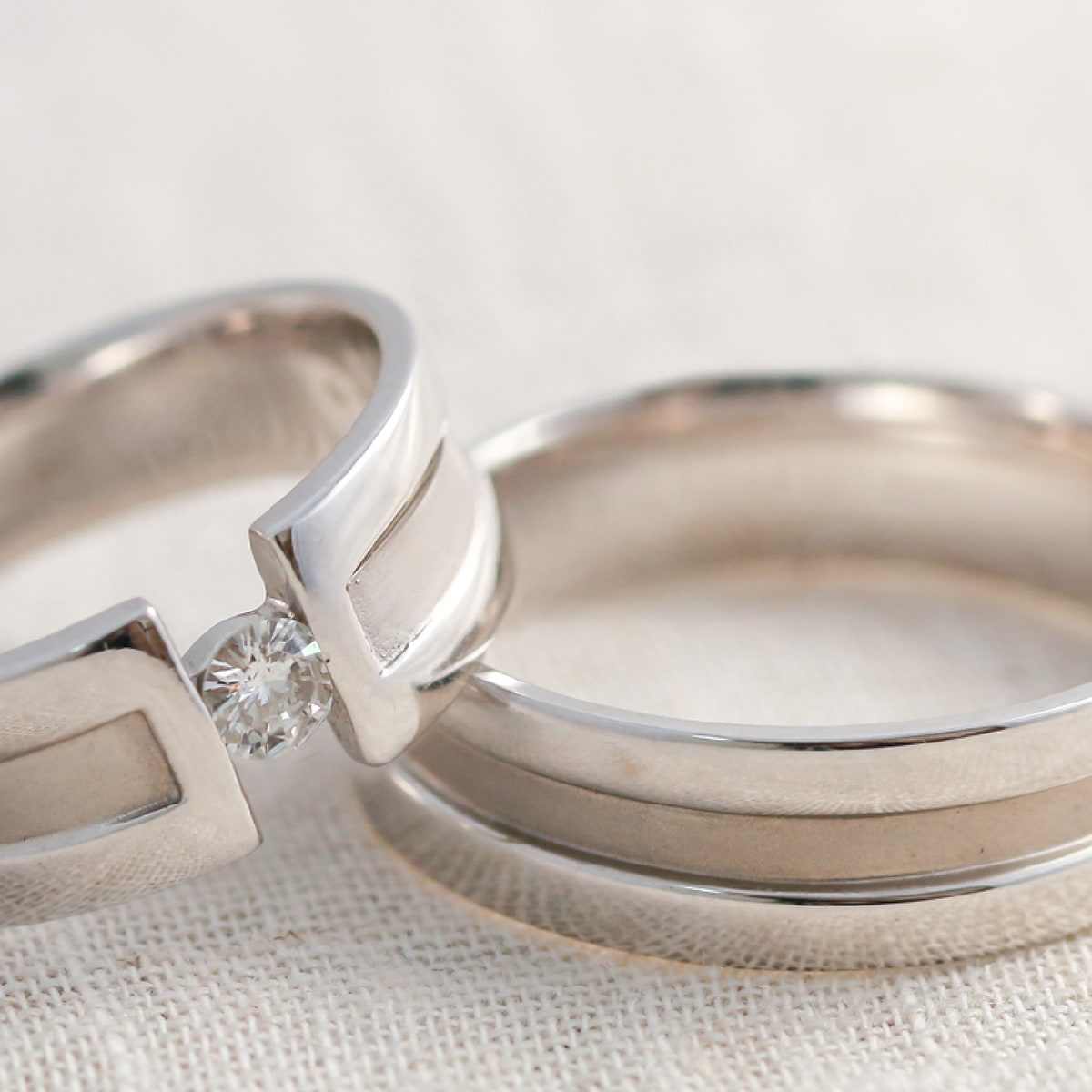 ペアリング 結婚指輪 ダイヤモンド 2本セット | dr3766dr3754