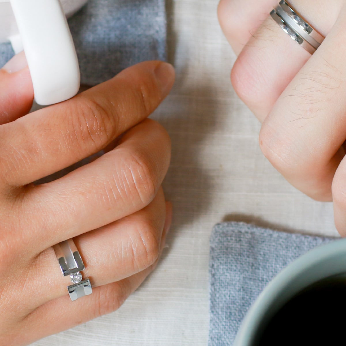 ペアリング 結婚指輪 ダイヤモンド 2本セット | dr3766dr3754