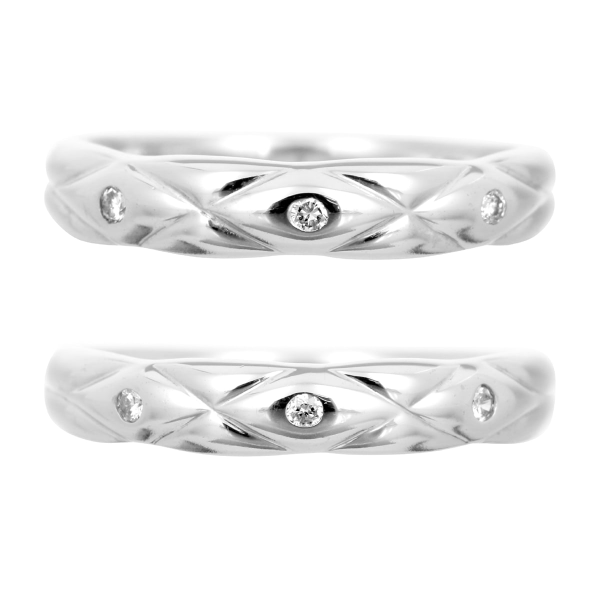 ペアリング 結婚指輪 ダイヤモンド 2本セット | dr499l-dr499m