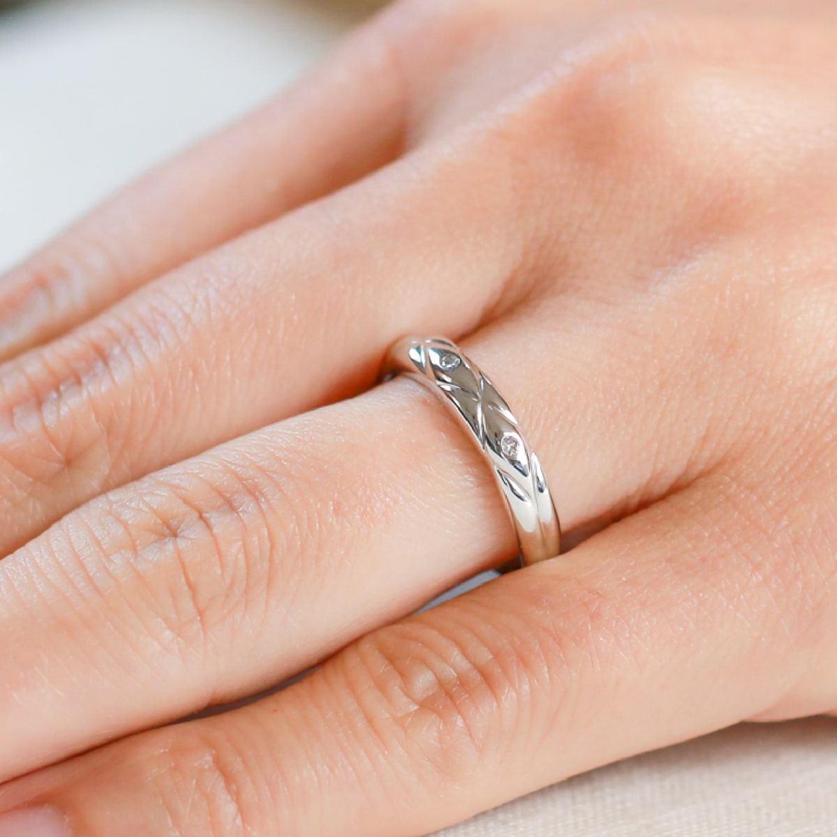 ペアリング 結婚指輪 ダイヤモンド 2本セット | dr499l-dr499m