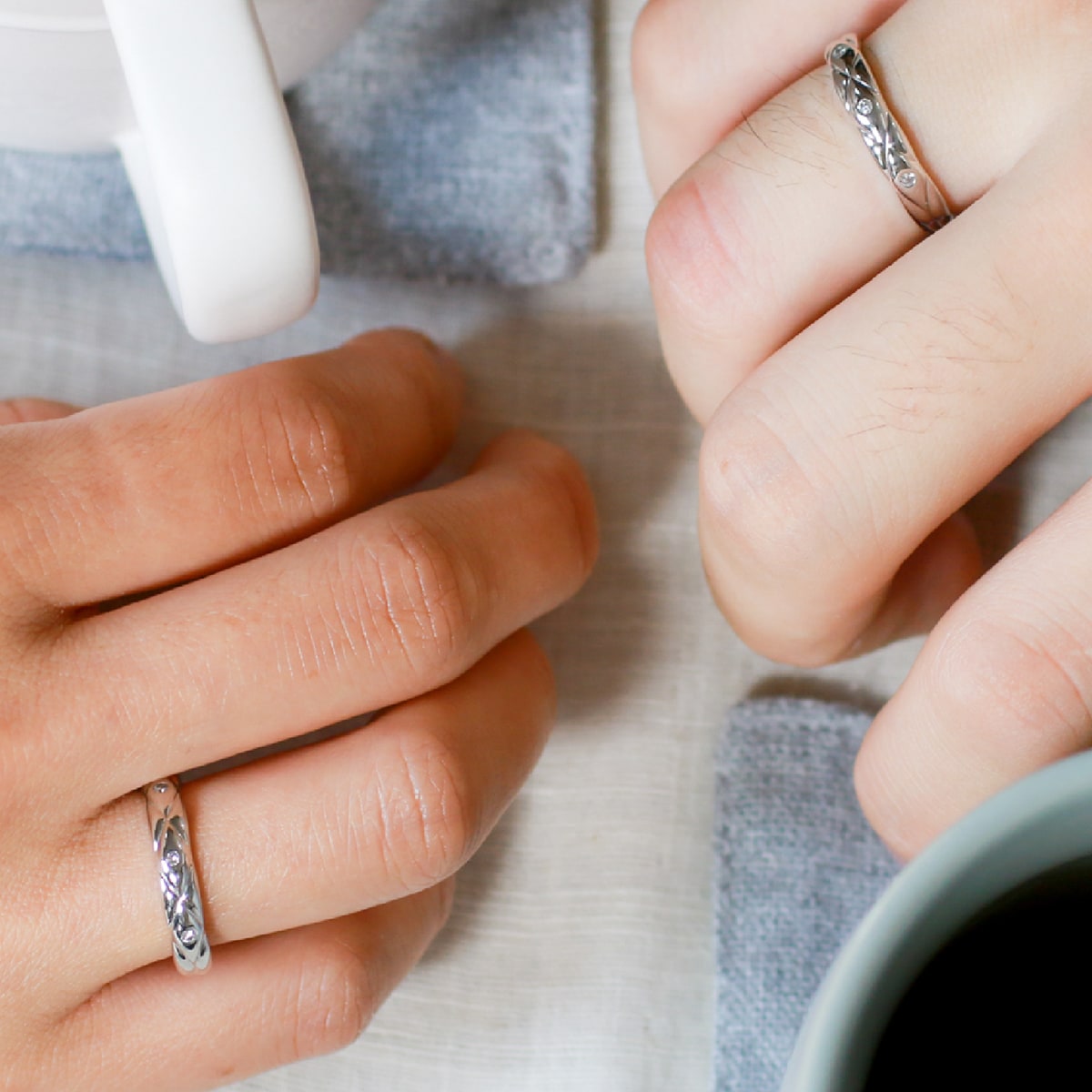 ペアリング 結婚指輪 ダイヤモンド 2本セット | dr499l-dr499m