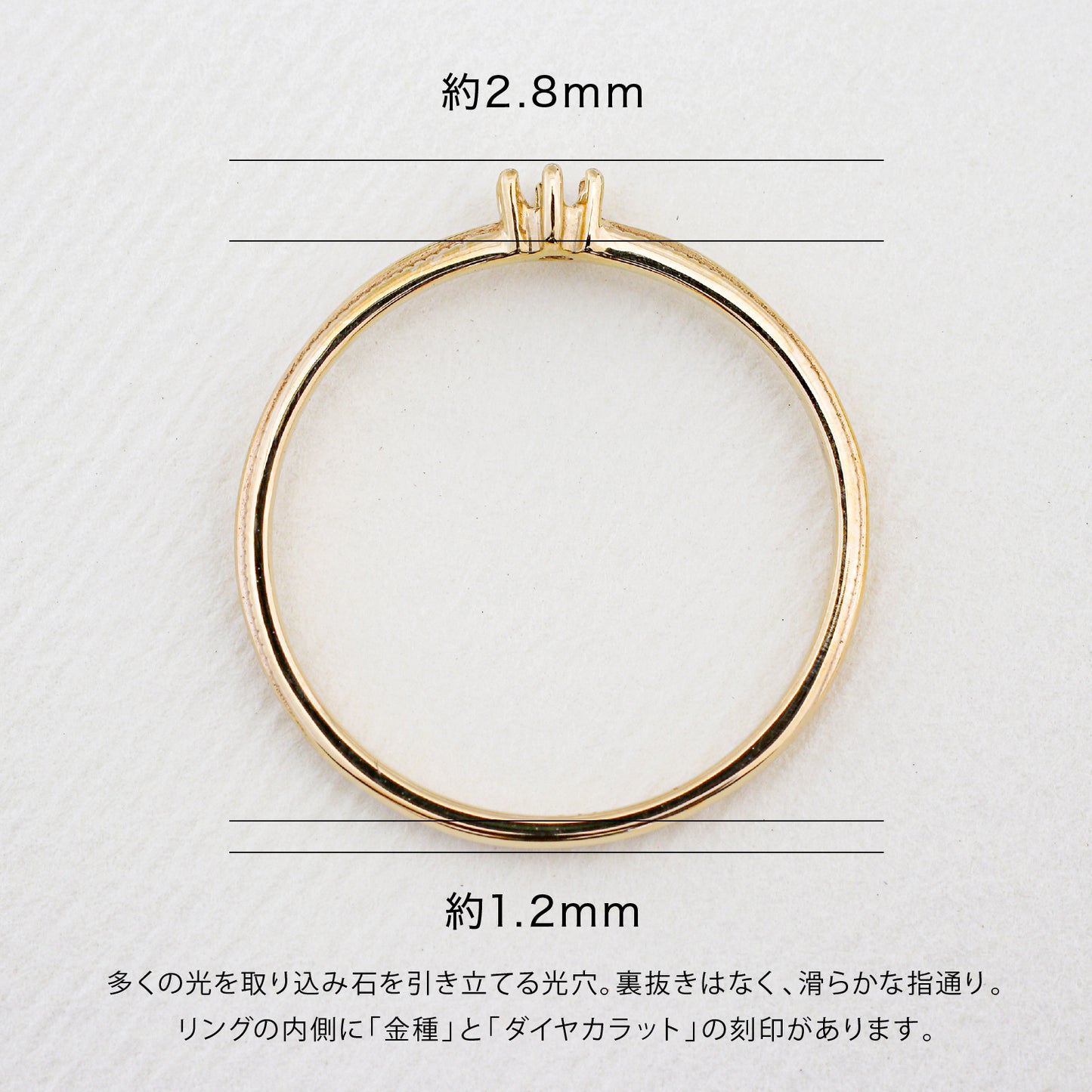 【空枠】2.0mm丸 0.03ct リング | wkdr5819