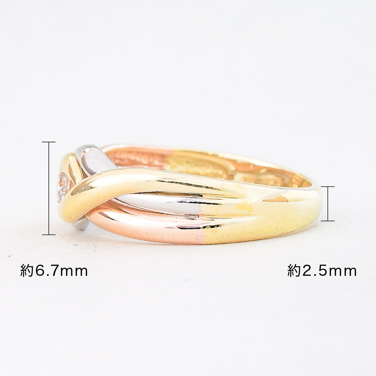 ダイヤモンドリング プラチナ900 k18 | dr6235