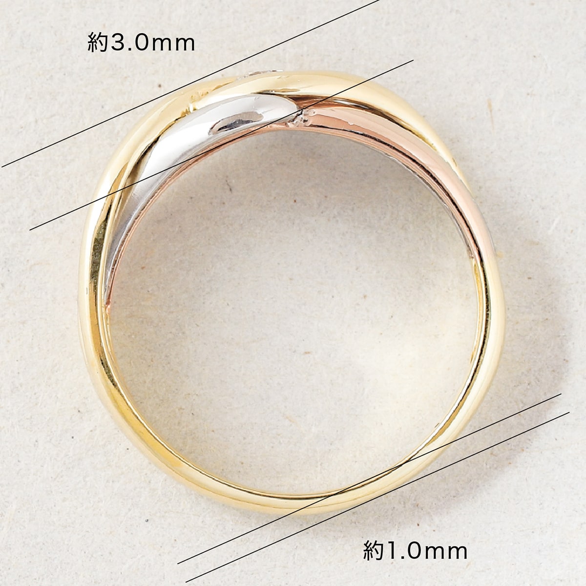 ダイヤモンドリング プラチナ900 k18 | dr6235