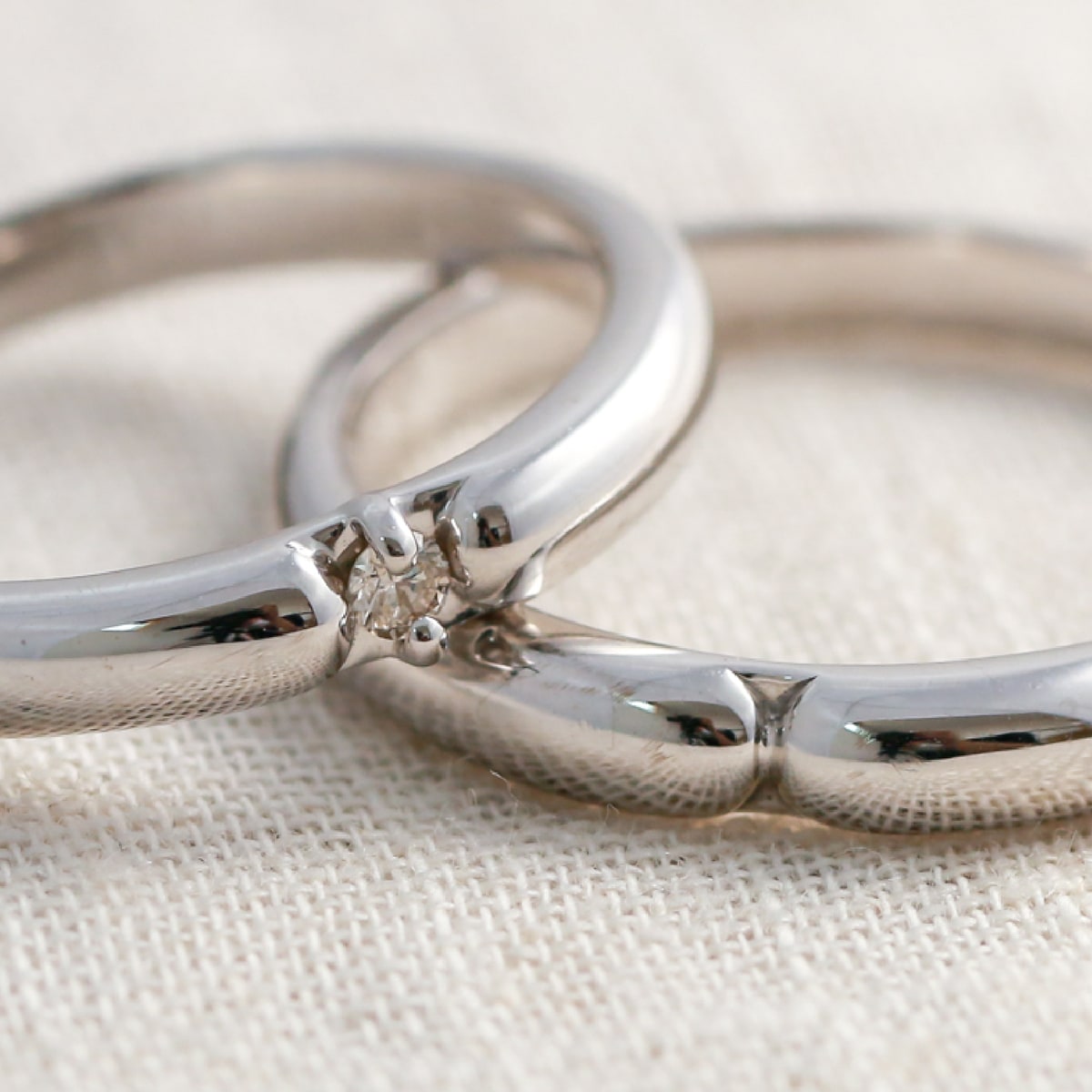 ペアリング 結婚指輪 ダイヤモンド 2本セット | dr791l-mr440m