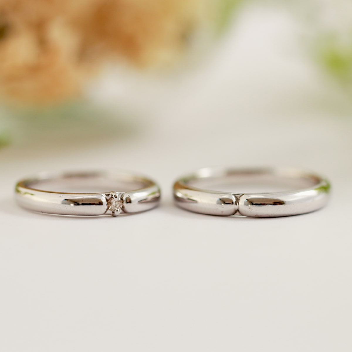 ペアリング 結婚指輪 ダイヤモンド 2本セット | dr791l-mr440m
