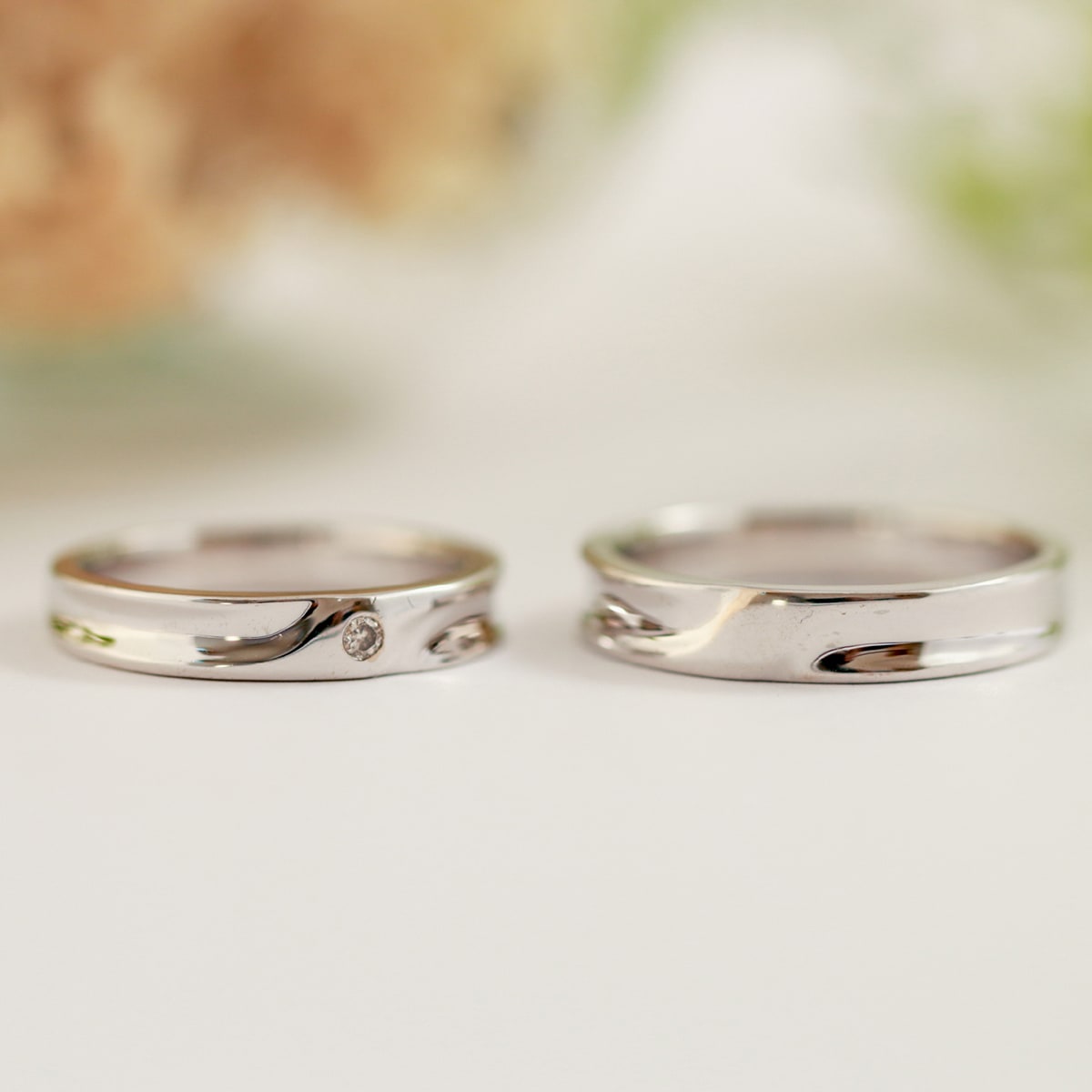 ペアリング 結婚指輪 ダイヤモンド 2本セット | dr792l-mr441m