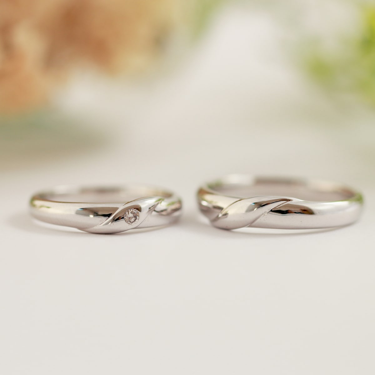 ペアリング 結婚指輪 ダイヤモンド 2本セット | dr793l-mr442m