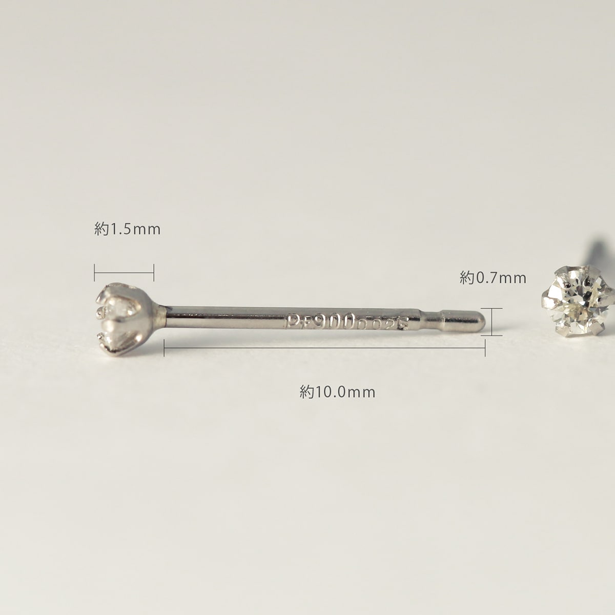 プラチナ900 ダイヤモンドスタッドピアス 0.05ct | gl19021-pt