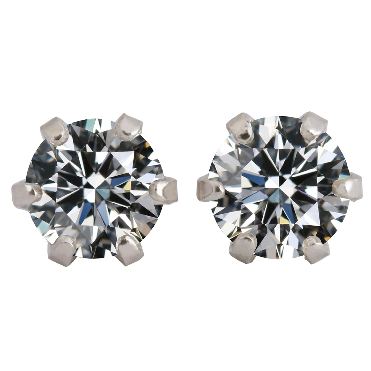 新品☆0.55ct/0.55ct☆PT 天然ダイヤモンド 大粒スタッドピアス