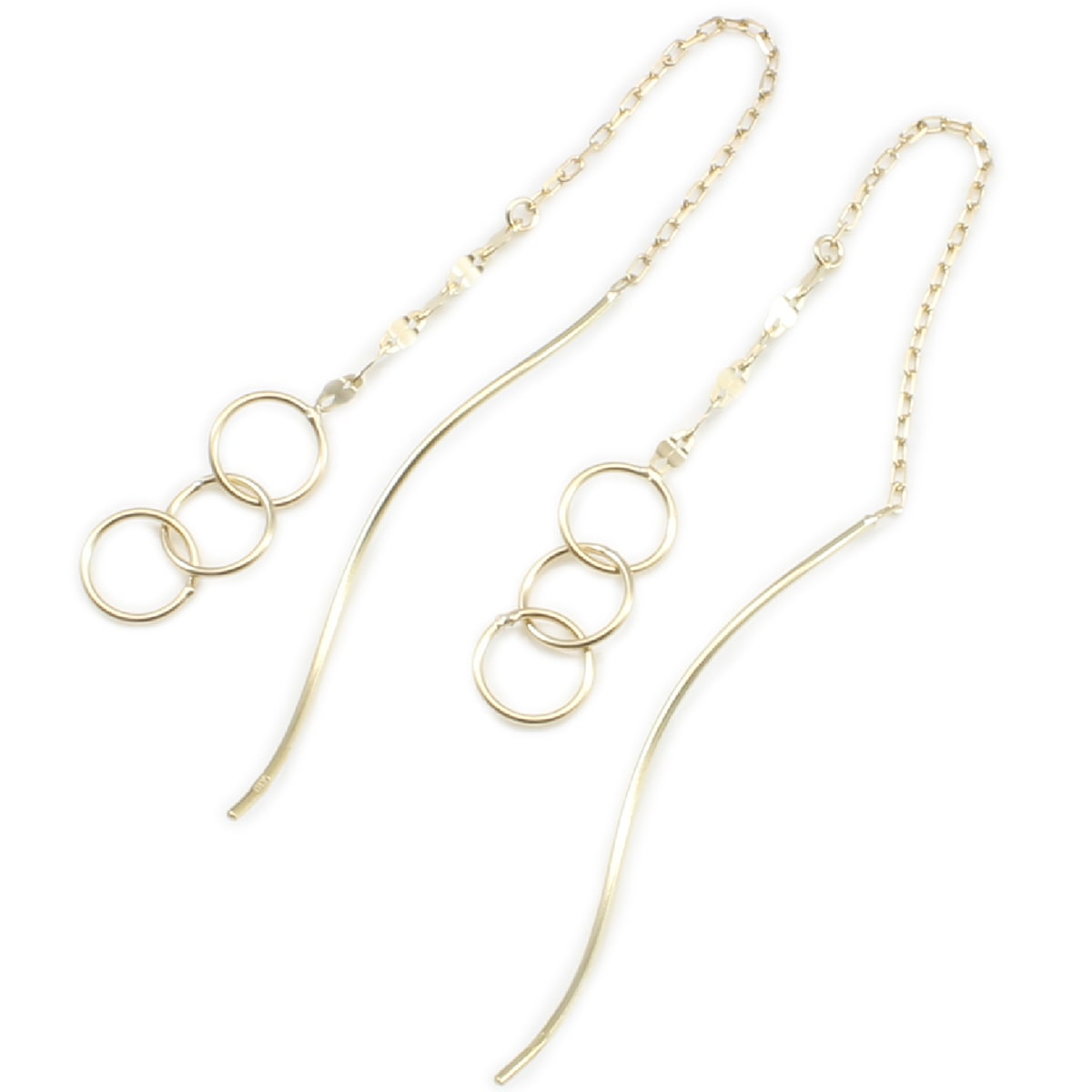 14ＫYG（素材は全て14Ｋ）　イエローゴールドアメリカンピアスチェーン Everlasting L Mimosa【ピアス/イヤリング】アメリカンピアス