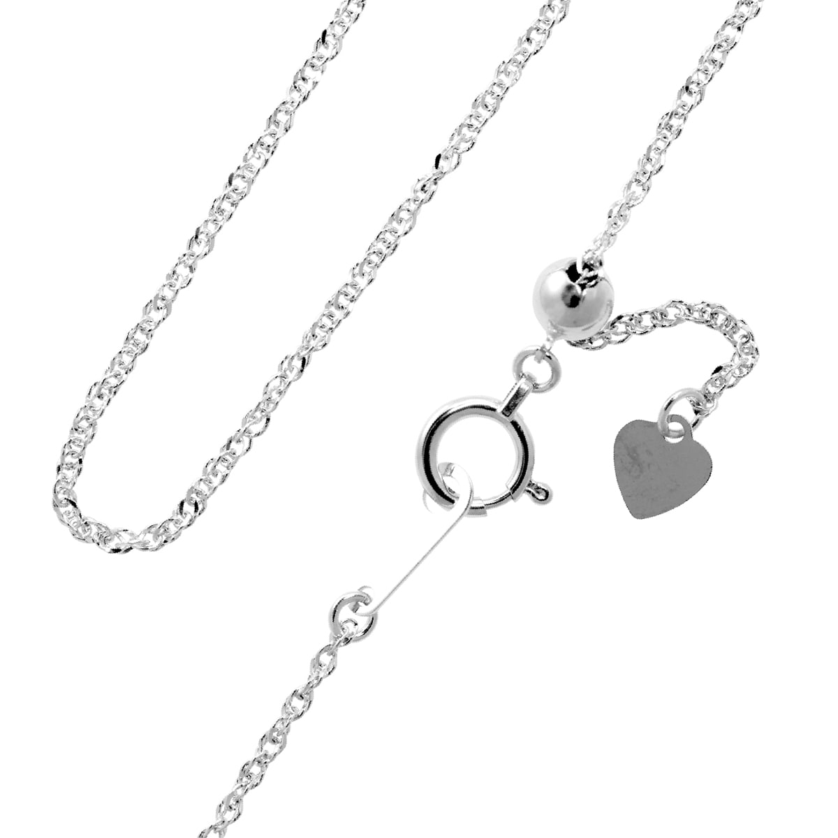 ネックレス チェーン グメットツイスト スライドアジャスター 幅1.2mm 長さ45cm | chain-gume