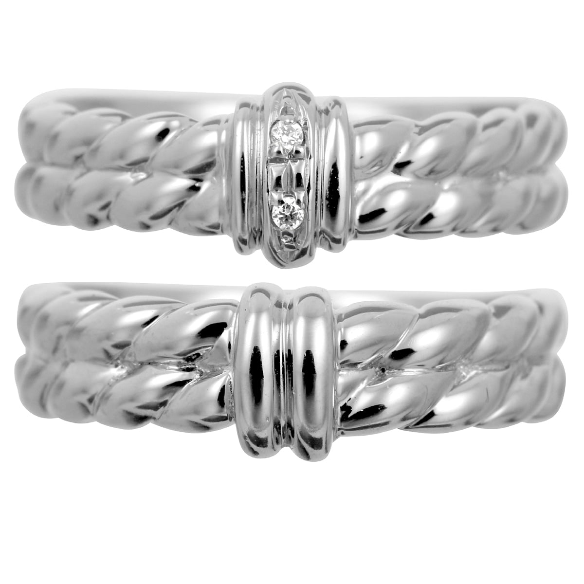 ペアリング 結婚指輪 ダイヤモンド 2本セット | kr4644kr4644
