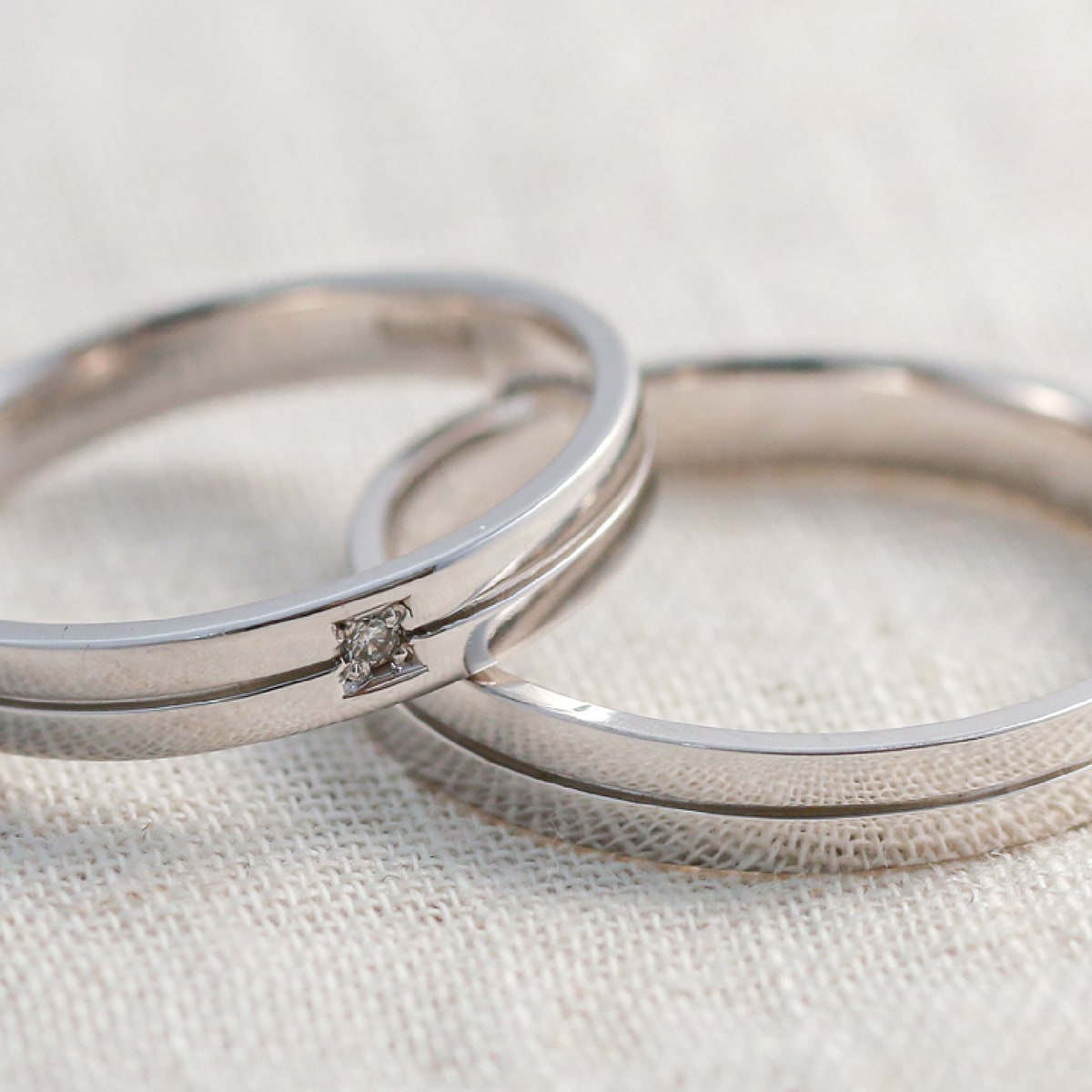 ペアリング 結婚指輪 ダイヤモンド 2本セット | mr685l-mr684m