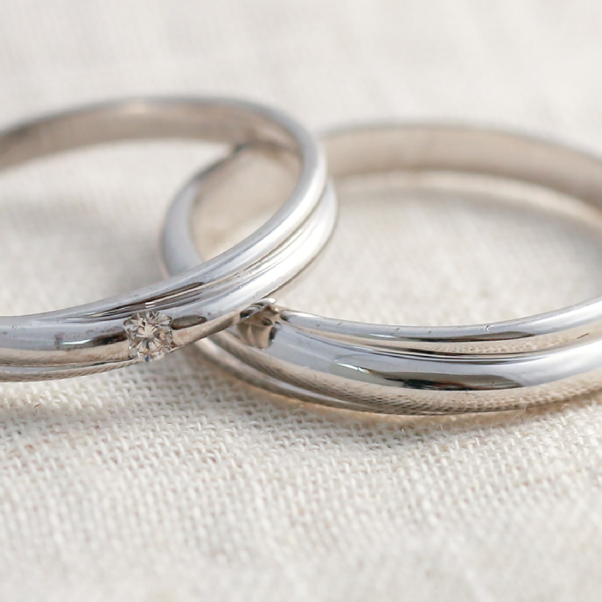 ペアリング 結婚指輪 ダイヤモンド 2本セット | mr687mr686