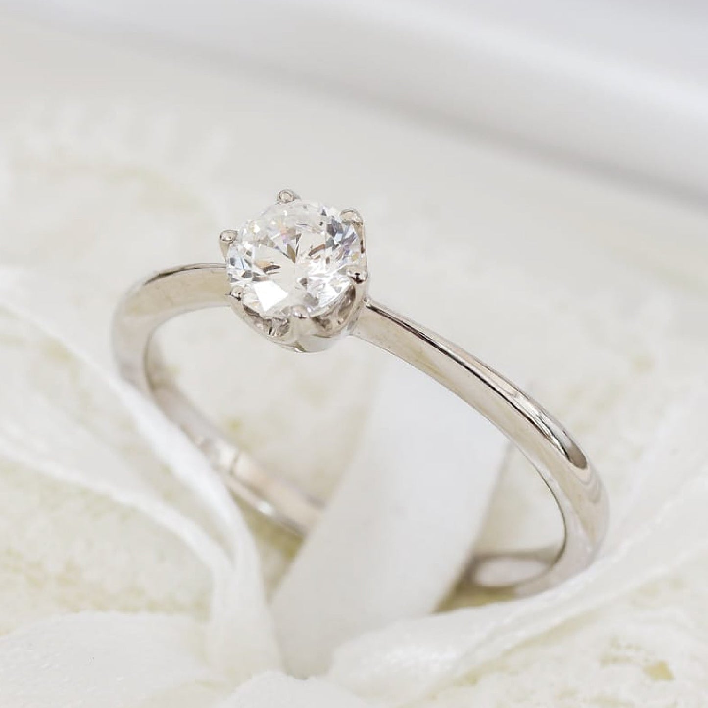 【空枠】4.3mm丸 0.30ct 一粒石ストレートデザイン 結婚指輪 | wkrh1