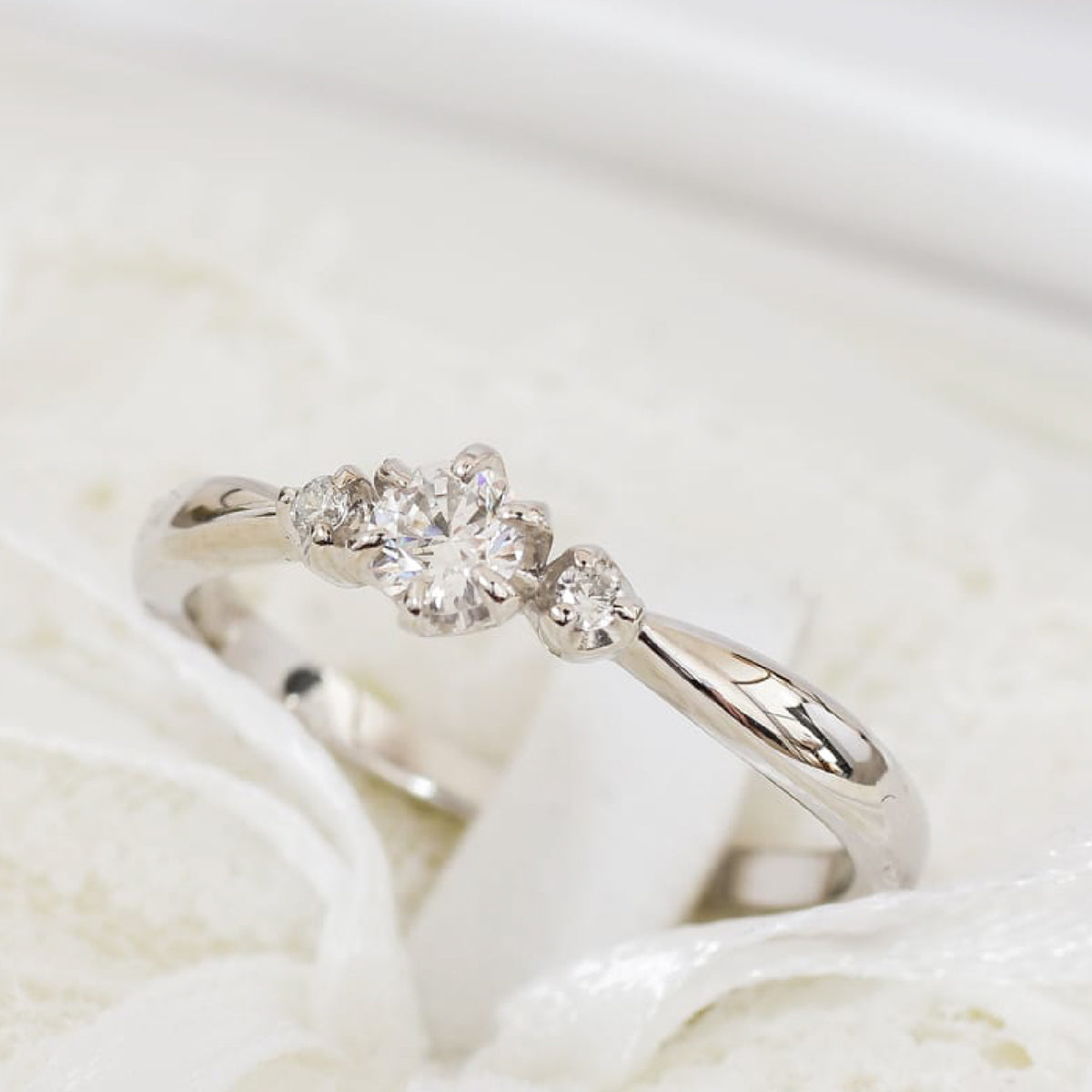 【空枠】3.8mm丸 0.20ct 一粒石ストレートデザイン 結婚指輪 | wkrh10