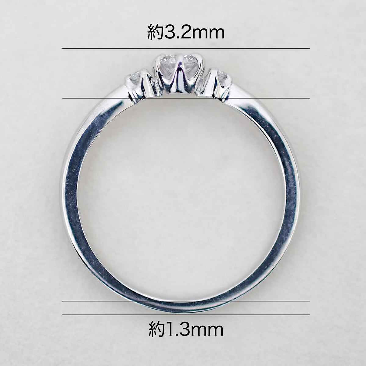【空枠】3.8mm丸 0.20ct 一粒石ストレートデザイン 結婚指輪 | wkrh10