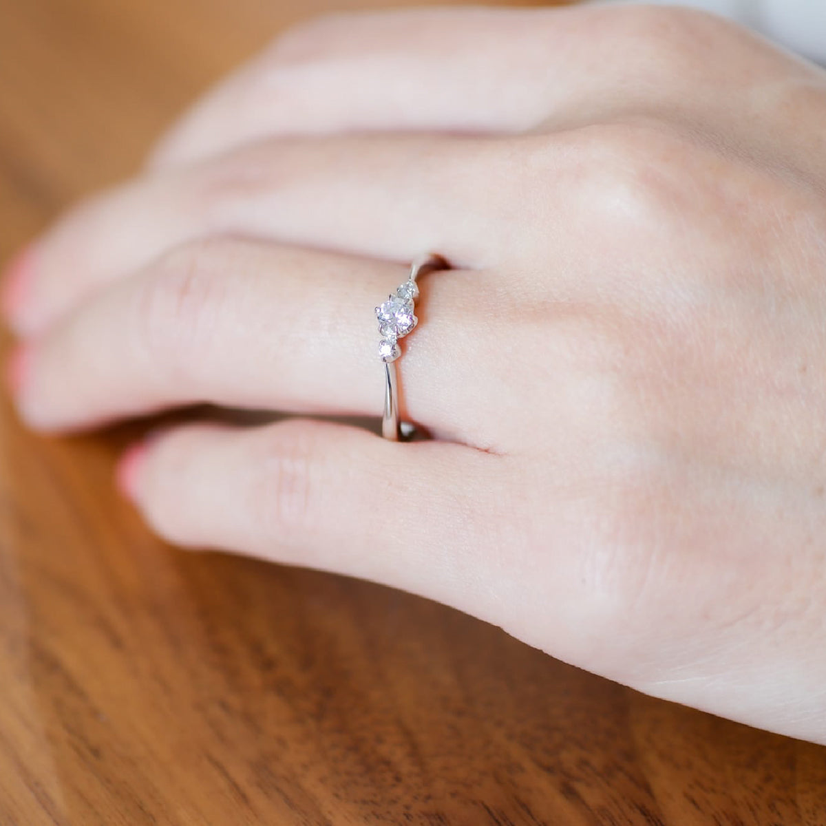 【空枠】3.8mm丸 0.20ct カーブデザイン 結婚指輪 | wkrh11