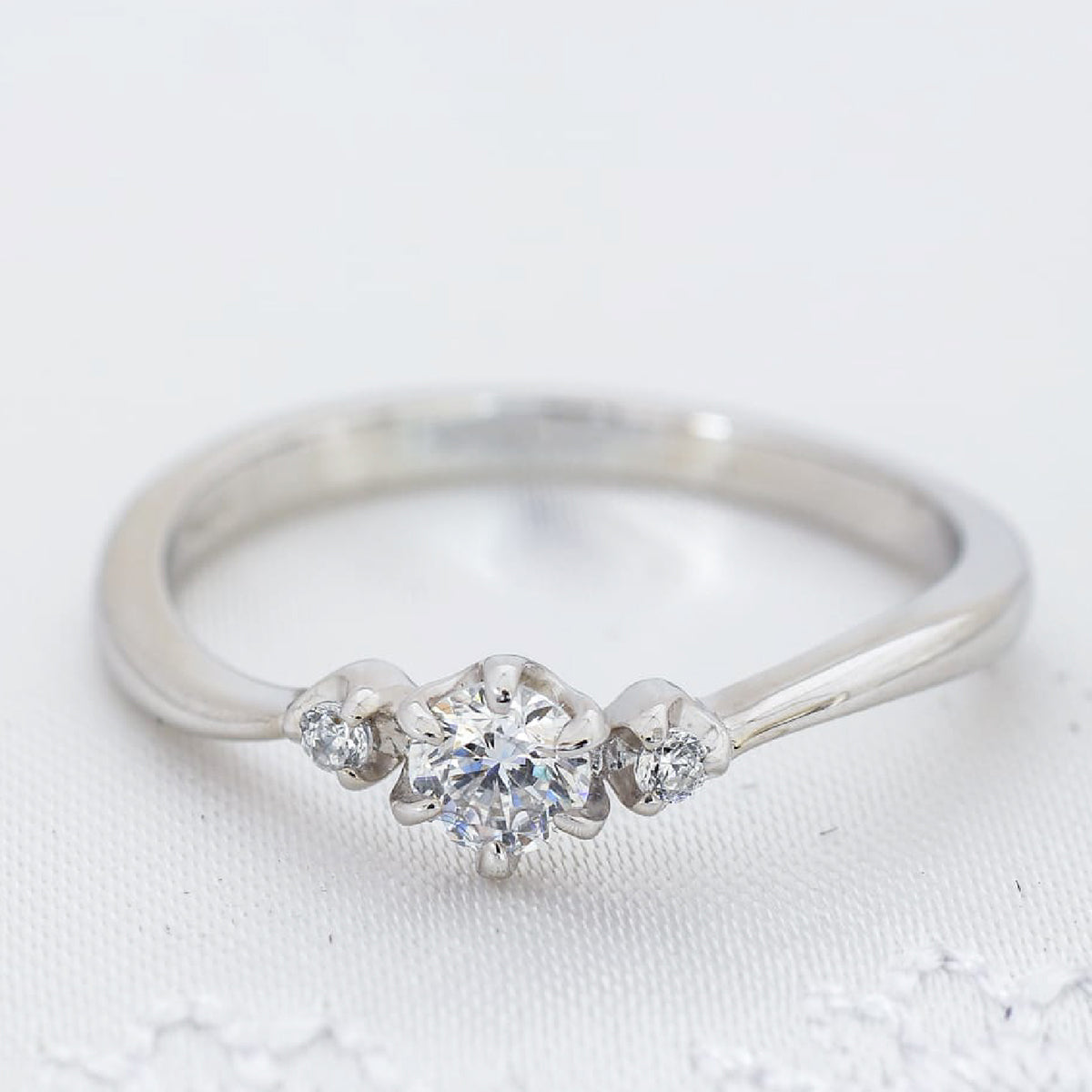 【空枠】3.8mm丸 0.20ct カーブデザイン 結婚指輪 | wkrh11
