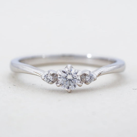 【空枠】3.8mm丸 0.20ct Vラインデザイン 結婚指輪 | wkrh12