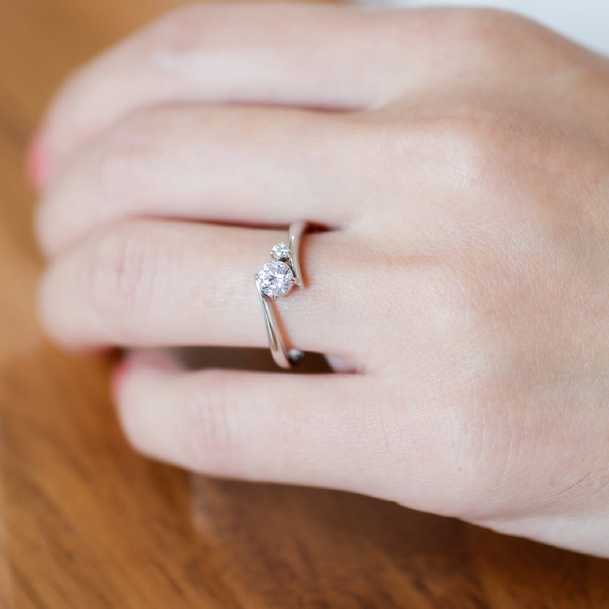 【空枠】4.3mm丸 0.30ct カーブデザイン 結婚指輪 | wkrh2