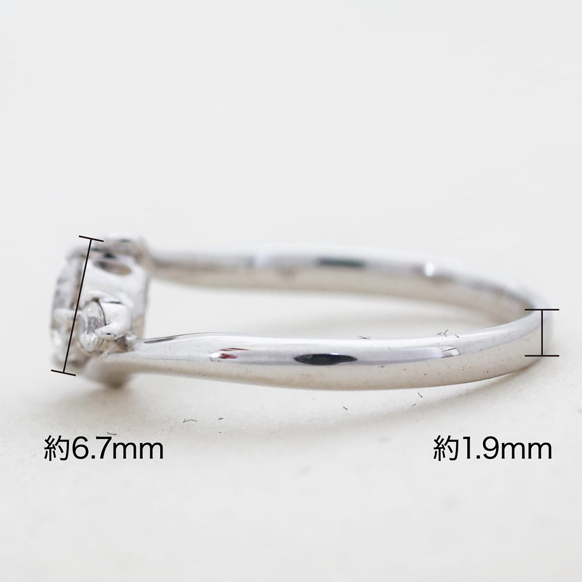 【空枠】4.3mm丸 0.30ct カーブデザイン 結婚指輪 | wkrh2