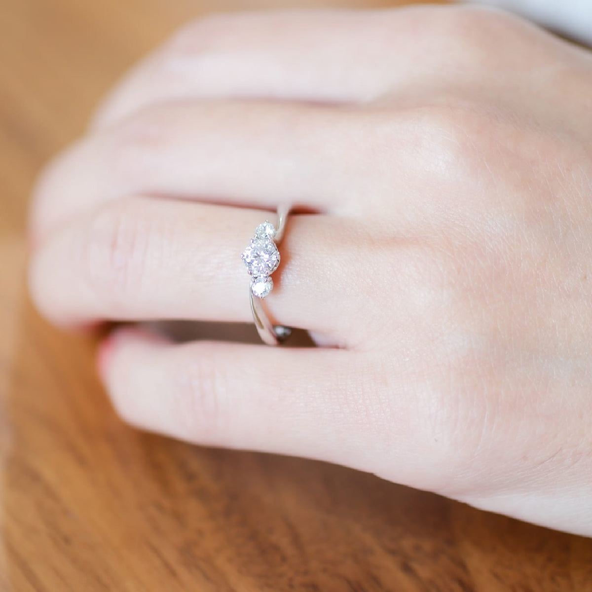 【空枠】4.3mm丸 0.30ct カーブデザイン 結婚指輪 | wkrh3