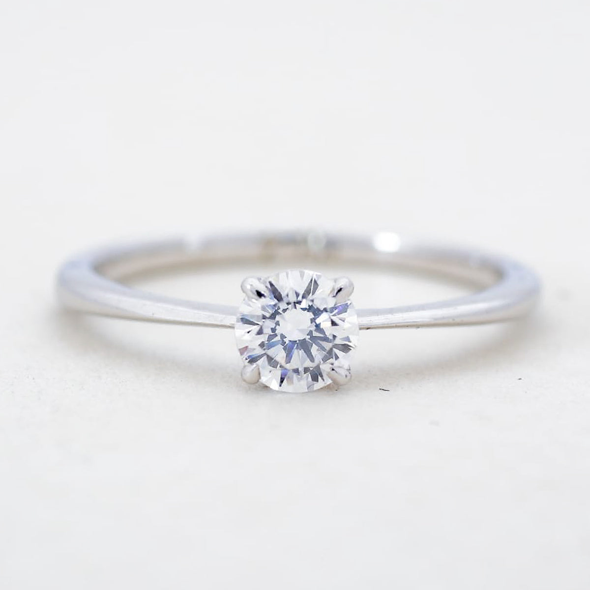 【空枠】4.3mm丸 0.30ct 一粒石ストレートデザイン 結婚指輪 | wkrh4