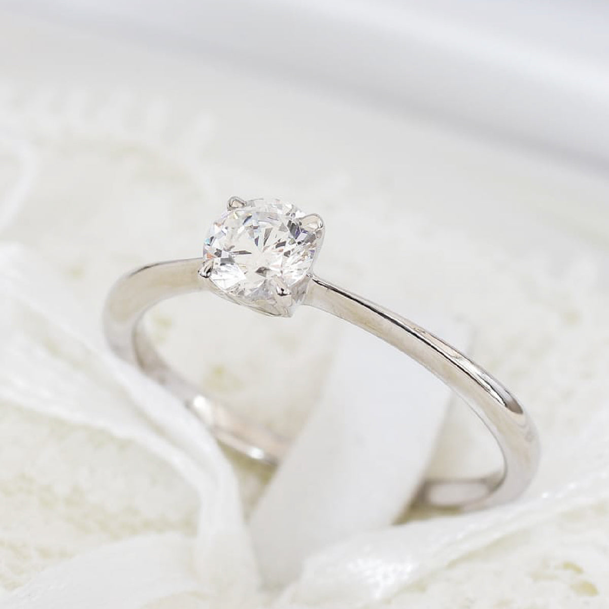 【空枠】4.3mm丸 0.30ct 一粒石ストレートデザイン 結婚指輪 | wkrh4