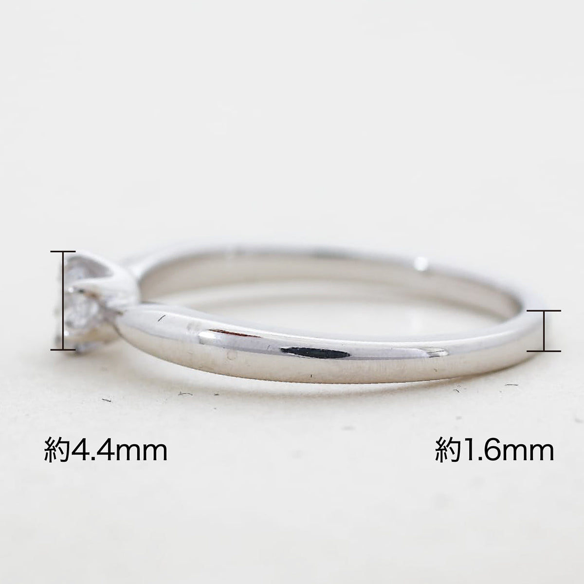【空枠】3.8mm丸 0.20ct 一粒石ストレートデザイン 結婚指輪 | wkrh7