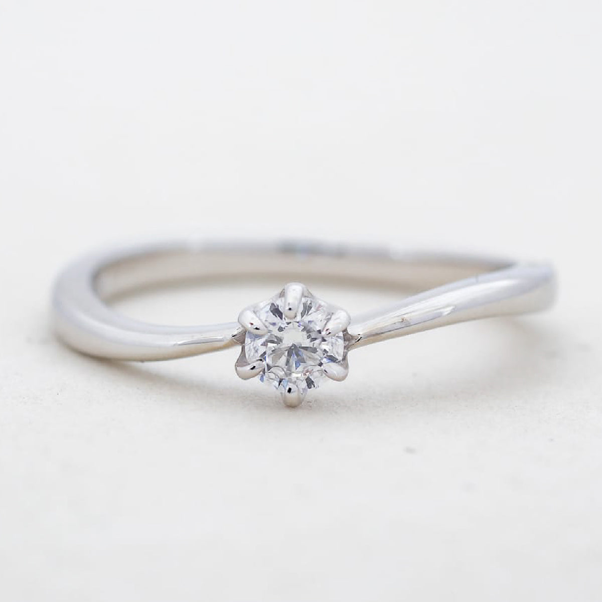 【空枠】3.8mm丸 0.20ct カーブデザイン 結婚指輪 | wkrh8