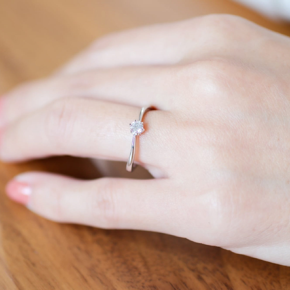 【空枠】3.8mm丸 0.20ct カーブデザイン 結婚指輪 | wkrh8