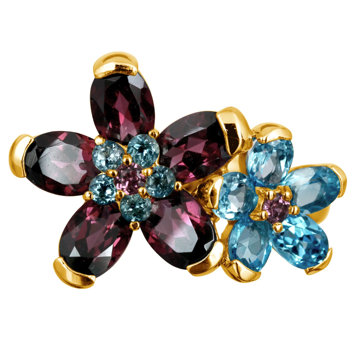 アメジスト ブルートパーズ ピンクトルマリン リング | sr708 – cococaru