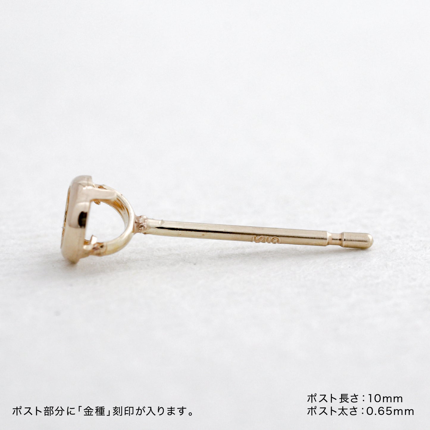 【空枠】3.0mm丸 0.10ct x 2ピース 覆輪 ピアス | wkae133