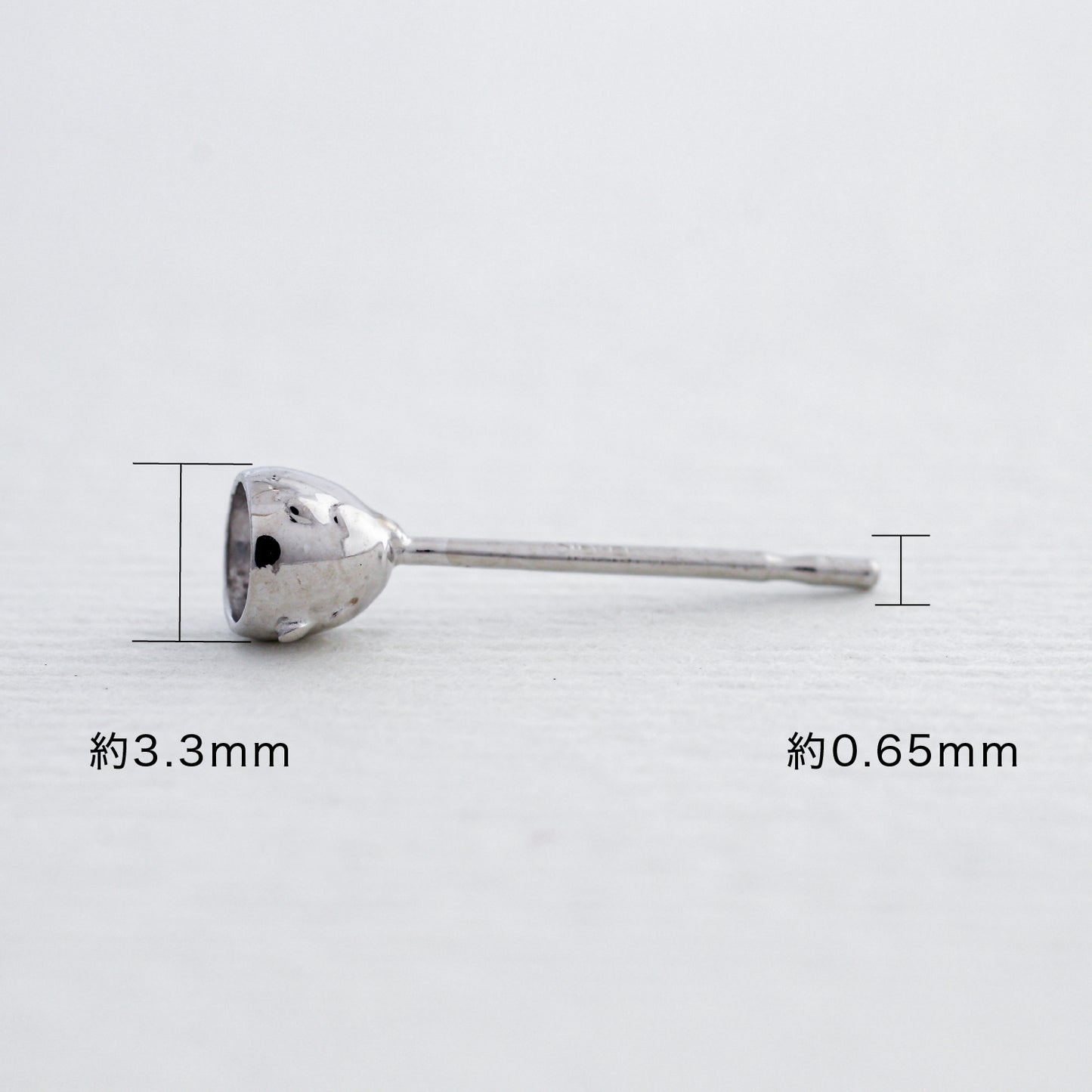 【空枠】2.5mm丸 0.07ct x 2ピース ピアス | wkco-20p-pierce